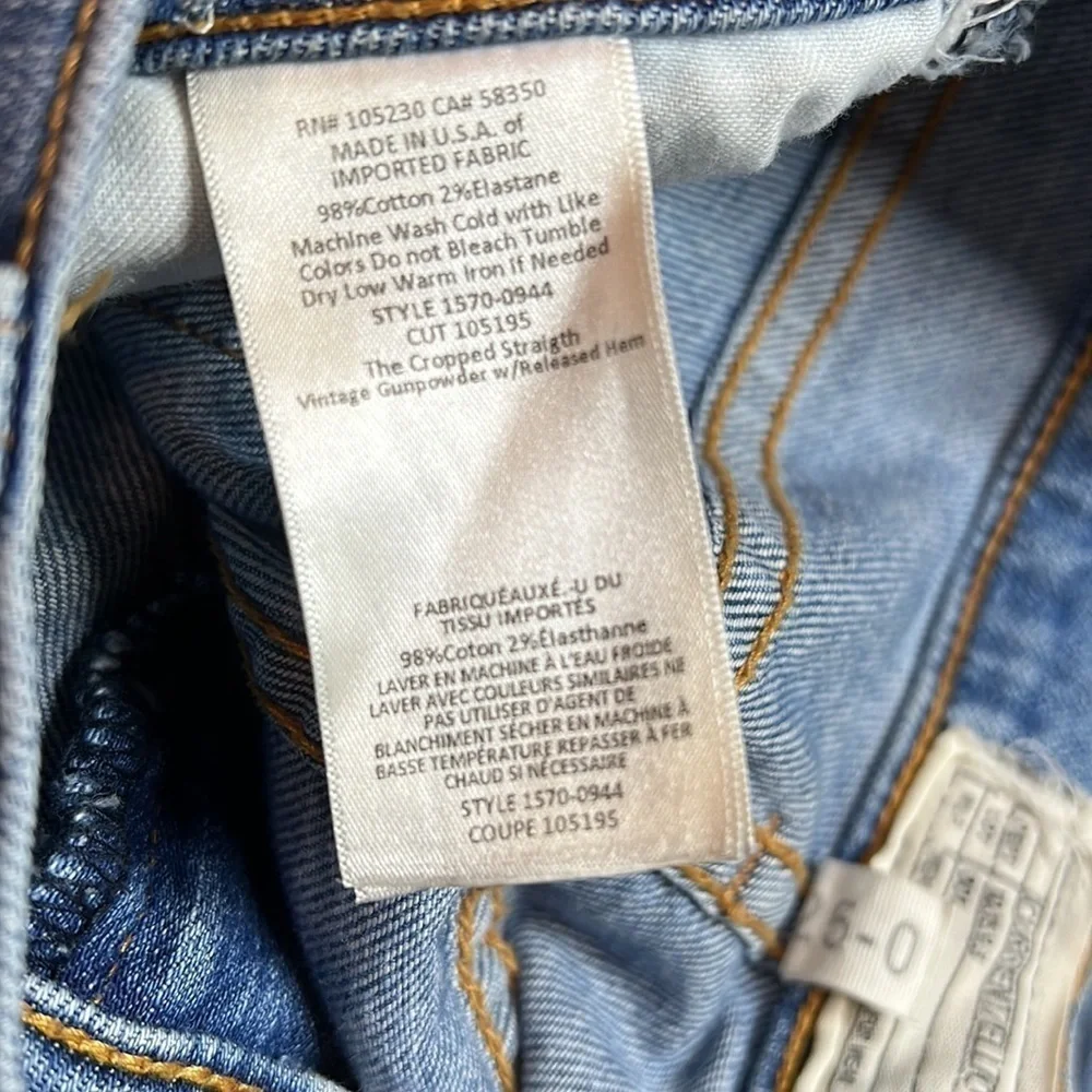Current/Elliott The Cropped Straight in Vintage Gunpowder with Realeased Hem 25